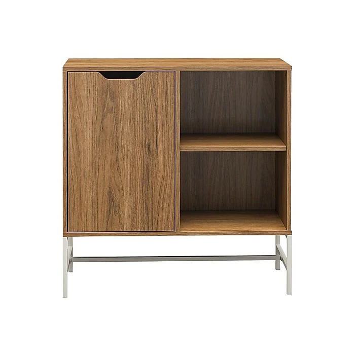 Ameriwood Modine 2-Shelf 30"H Bookcase, Walnut (3483905COM)