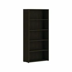 HON Mod 5-Shelf 65"H Bookcase, Java Oak (HLPLBC3013B5.LJA1)