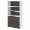 Bush Business Furniture Jamestown 5-Shelf 66.12"H Bookcase, Storm Gray/White (JTB136SGWH)