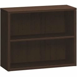 HON 10500 Series Bookcase, 2 Shelves, 36"W, Mocha Finish (HON105532MOMO)