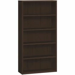 HON 10500 Series Bookcase, 5 Shelves, 36"W, Mocha Finish (HON105535MOMO)