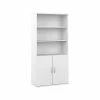 Bush Business Furniture Hybrid 5-Shelf 73"H Bookcase With Doors, White (HYB024WH)