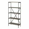 Kathy Ireland® Home By Bush Furniture Ironworks 5-Shelf 66"H Etagere Bookcase, Restored Gray (KI50308-03)