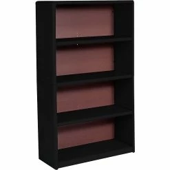 Safco ValueMate Economy 4-Shelf 54"H Steel Bookcase, Black (7172BL)