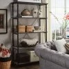 HomeBelle Grey Finish 40"W Bookcase (783228GA12L)