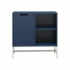 Ameriwood Modine 2-Shelf 30"H Bookcase, Navy (3483837COM)