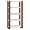 Kathy Ireland® Home By Bush Furniture Voss 5 Shelf Etagere Bookcase, Cotton White/Serene Cherry (OSB130WC2-03)