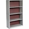 Safco ValueMate Economy 4-Shelf 54"H Steel Bookcase, Gray (7172GR)