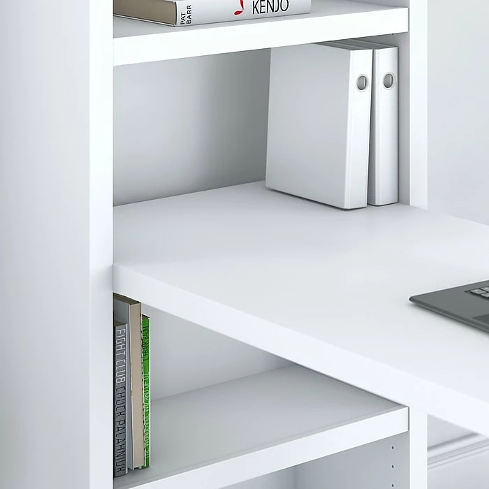 Office By Kathy Ireland® Echo 56W Bookcase Desk, Pure White/Pure White (KI60107-03) - Image 5
