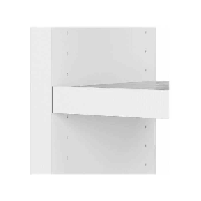 Office By Kathy Ireland® Echo 4-Shelf 56"H Bookcase Desk, Pure White/Modern Gray (KI60507-03) - Image 5