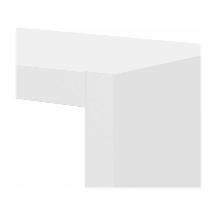 Office By Kathy Ireland® Echo 4-Shelf 56"H Bookcase Desk, Pure White/Modern Gray (KI60507-03) - Image 6