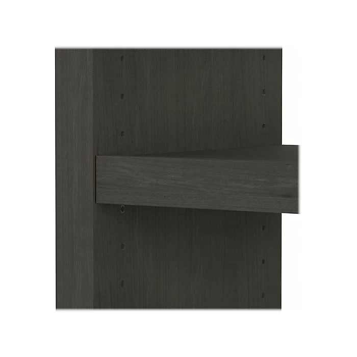 Office By Kathy Ireland® Echo 4-Shelf 56"H Bookcase Desk, Charcoal Maple (KI60307-03) - Image 5