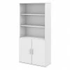 Bush Business Furniture Studio C 5 Shelf Bookcase With Doors, White (STC015WH)