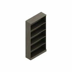 Global Zira 5-Shelf 72"H Bookcase, Absolute Acajou (TDZHBC72A3ACJ)