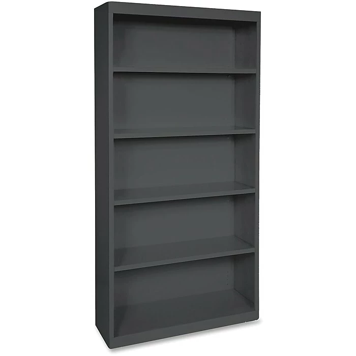 Hirsh Industries Lorell Fortress Series 5-Shelf 72" Bookcase, Black (LLR41291)