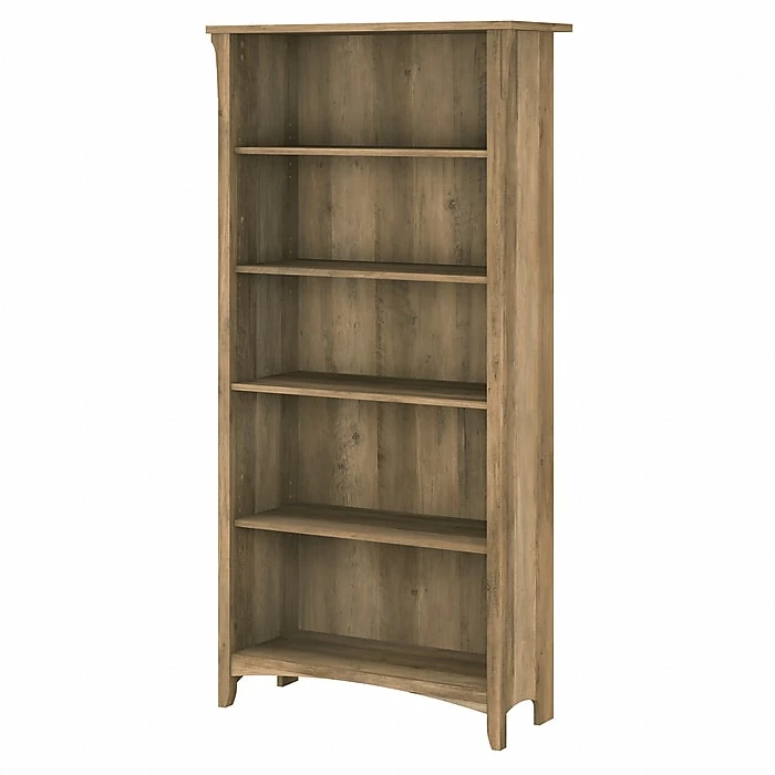 Bush Furniture Salinas 5-Shelf 63"H Bookcase, Reclaimed Pine (SAB132RCP-03)