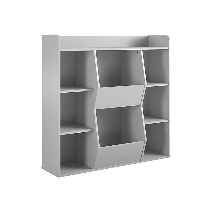 Ameriwood Tyler 9-Shelf 41"H Toy Storage Bookcase, Dove Gray (4865412COM) - Image 2