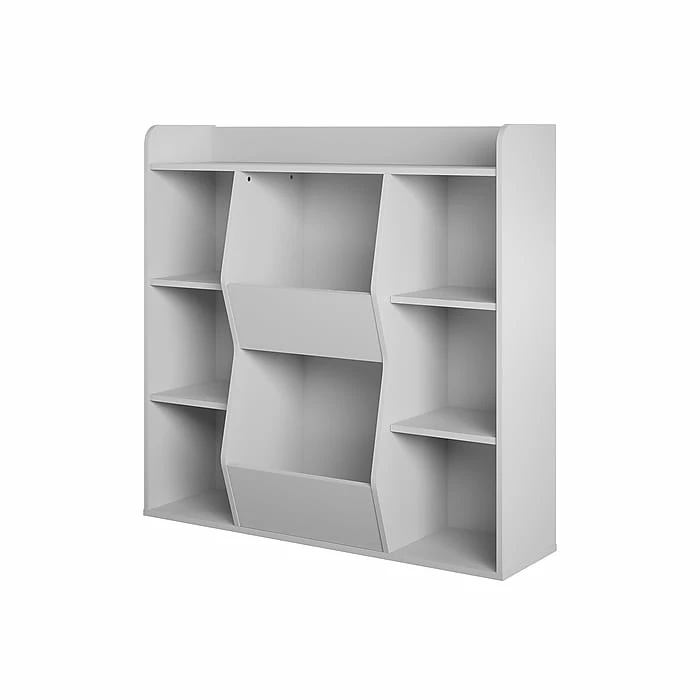 Ameriwood Tyler 9-Shelf 41"H Toy Storage Bookcase, Dove Gray (4865412COM) - Image 3
