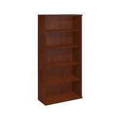 Bush Business Furniture Series C 5-Shelf 72.88"H Laminated Wood Bookcase, Hansen Cherry (WC24414)