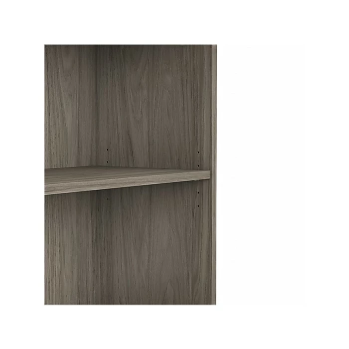 Bush Business Furniture Hybrid 4-Shelf 71"H Tall Etagere Bookcase, Modern Hickory (HYB023MH) - Image 7