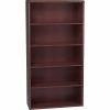 HON 10700 Series Bookcase, Mahogany, 5-Shelf, 69.22"H