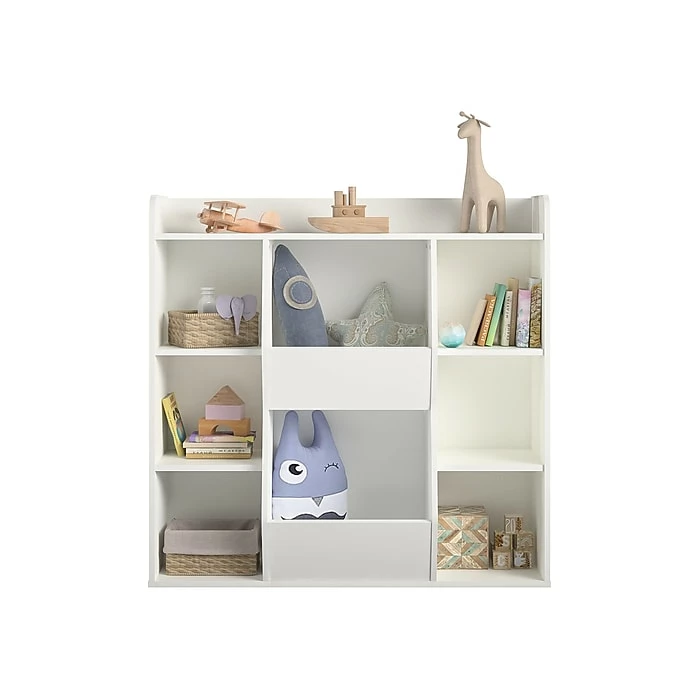 Ameriwood Tyler 9-Shelf 41"H Toy Storage Bookcase, White (4865013COM) - Image 5