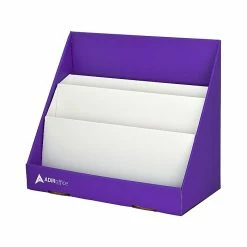 AdirOffice Cardboard 3-Tier Bookshelf, Purple (505-01-PUR)