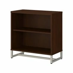 Office By Kathy Ireland® Method 2-Shelf 30"H Bookcase, Century Walnut (KI70505)