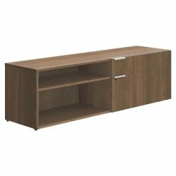 Union & Scale™ Workplace2.0™ 1 Shelf 20"H Laminate Low Credenza, Pinnacle (UN57489)