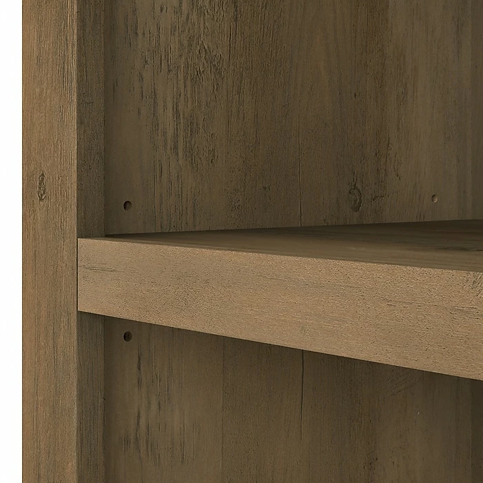 Bush Furniture Yorktown 5-Shelf 67"H Bookcase Set, Reclaimed Pine (YRK012RCP) - Image 5