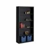 Hirsh HL8000 Series 5-Shelf 72"H Steel Bookcase, Black (21996)