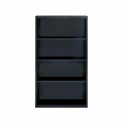 Hirsh HL8000 Series 4-Shelf 60"H Steel Bookcase, Black (21993)