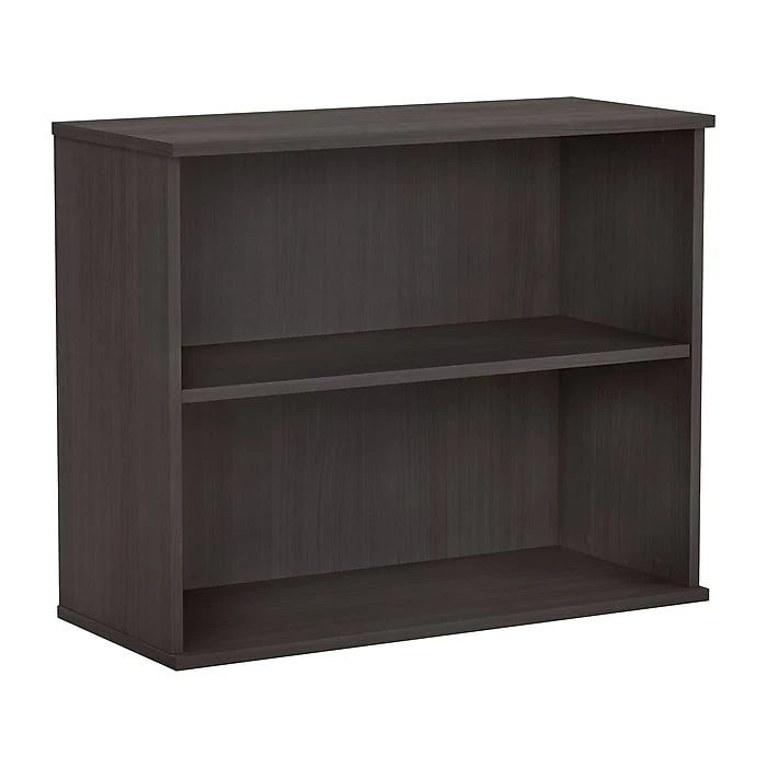 Bush Business Furniture Hybrid 2-Shelf 29"H Small Bookcase, Storm Gray (HY3036SG-Z)