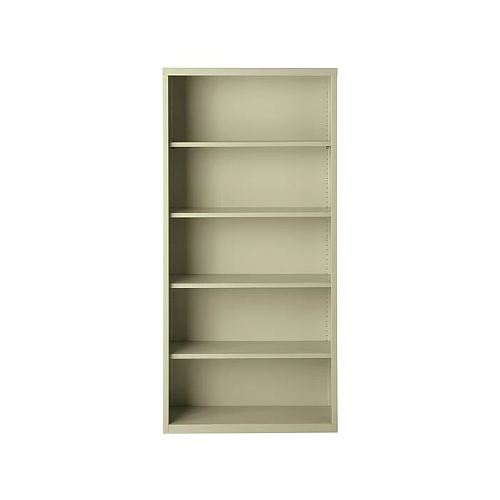 Hirsh HL8000 Series 5-Shelf 72"H Steel Bookcase, Putty (21995) - Image 2