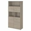Bush Business Furniture Office 500 5-Shelf 70"H Bookcase With Doors, Sand Oak (OFB136SO)