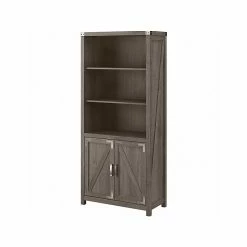 Kathy Ireland® Home By Bush Furniture Cottage Grove 5-Shelf 72"H Bookcase, Restored Gray (CGB132RTG-03)