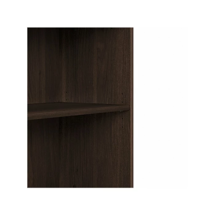 Bush Business Furniture Hybrid 2-Shelf 29"H Small Bookcase, Black Walnut (HY3036BW-Z) - Image 5