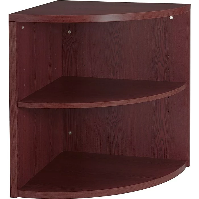 HON® 10500 Series Office Collection In Mahogany, 2-Shelf End Cap Bookcase