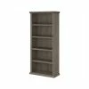 Bush Furniture Yorktown 5-Shelf 67"H Bookcase, Restored Gray (WC40666-03)