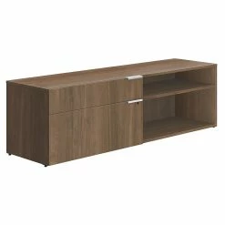 Union & Scale™ Workplace2.0™ 1 Shelf 20"H Laminate Low Credenza, Pinnacle (UN57485)