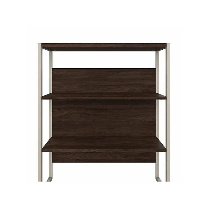 Bush Business Furniture Hybrid 4-Shelf 71"H Tall Etagere Bookcase, Black Walnut (HYB023BW) - Image 6