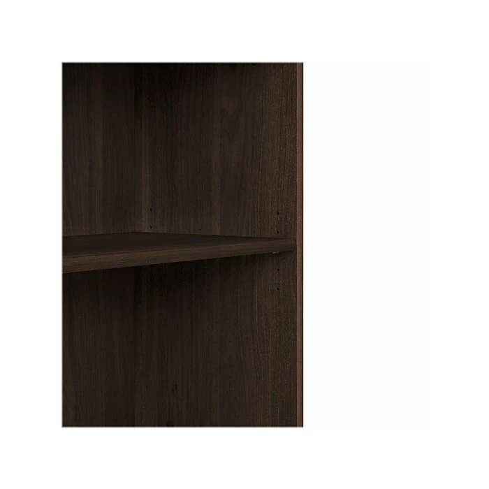 Bush Business Furniture Hybrid 4-Shelf 71"H Tall Etagere Bookcase, Black Walnut (HYB023BW) - Image 7