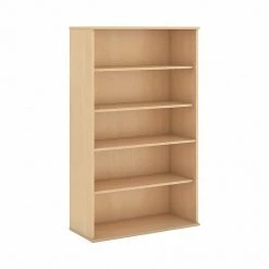 Bush Business Furniture 66H 5 Shelf Bookcase, Natural Maple (BK6636AC)