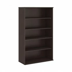 Bush Business Furniture 66H 5 Shelf Bookcase, Mocha Cherry (BK6636MR)