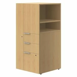 Union & Scale™ Workplace2.0™ 1 Shelf 49"H Laminate Storage Tower, Maple (UN57500)