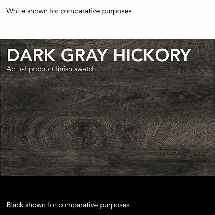 Bush Furniture Refinery 5-Shelf 72"H A-Frame Etagere Bookcase, Dark Gray Hickory (RFB132GH-03) - Image 6