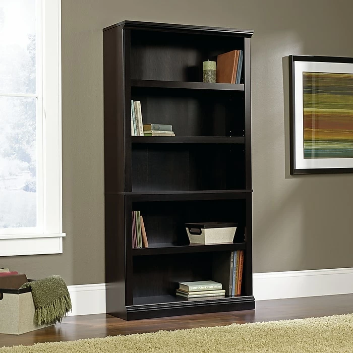Sauder Select Collection 5-Shelf Bookcase, Estate Black (414235) - Image 2