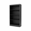 South Shore Axess 4-Shelf 59"H Bookcase, Pure Black Laminate(7270767)