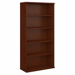 Bush Business Furniture Westfield 36W 5 Shelf Bookcase, Mahogany (WC36714)