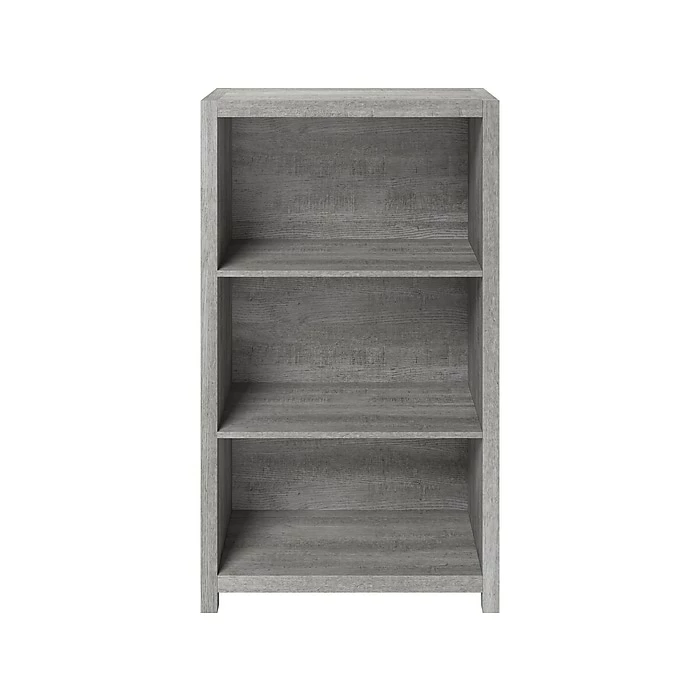 Whalen Fallbrook 3-Shelf 48"H Bookcase, Smoked Ash/Rustic Warm Gray (SPUS-FBBK-GM)